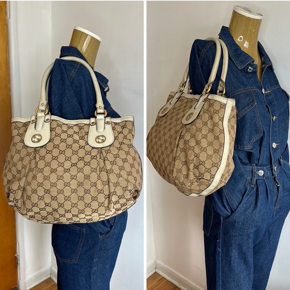 Gucci GG Monogram Scarlett Stud Tote Bag